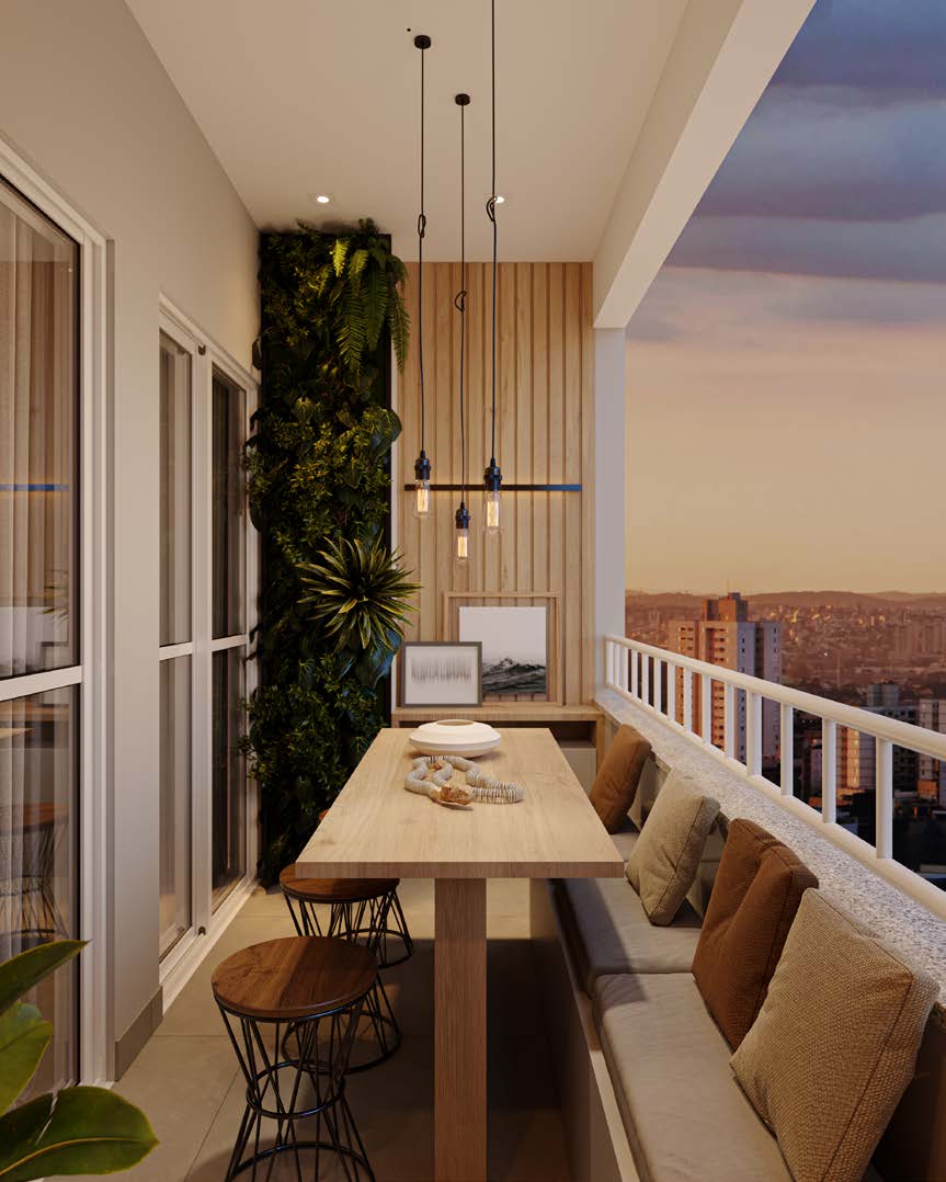 Varanda de apartamento do Morada Vistas do Horizonte