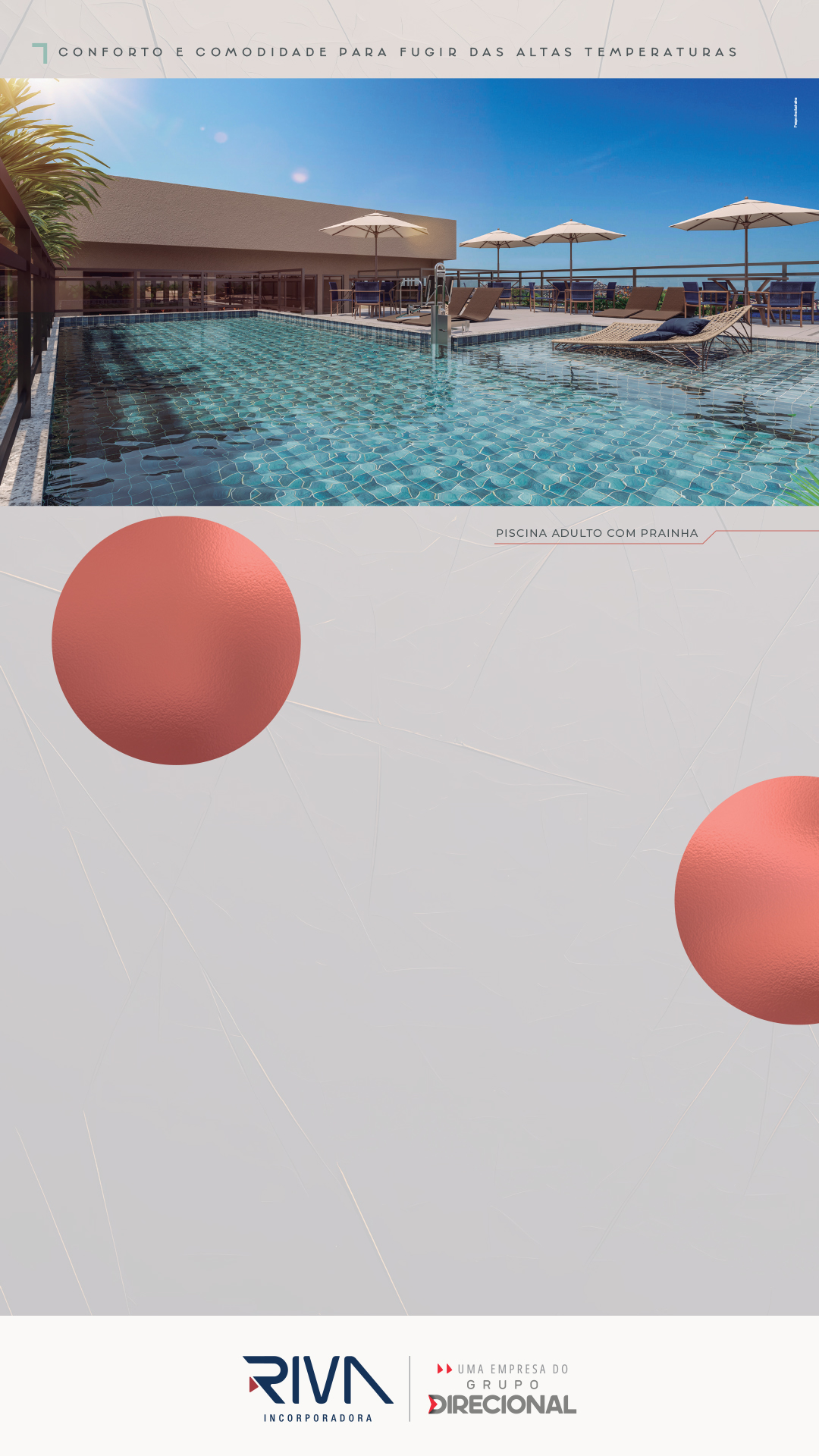 Piscina para adultos com prainha do Ápice Home Riva