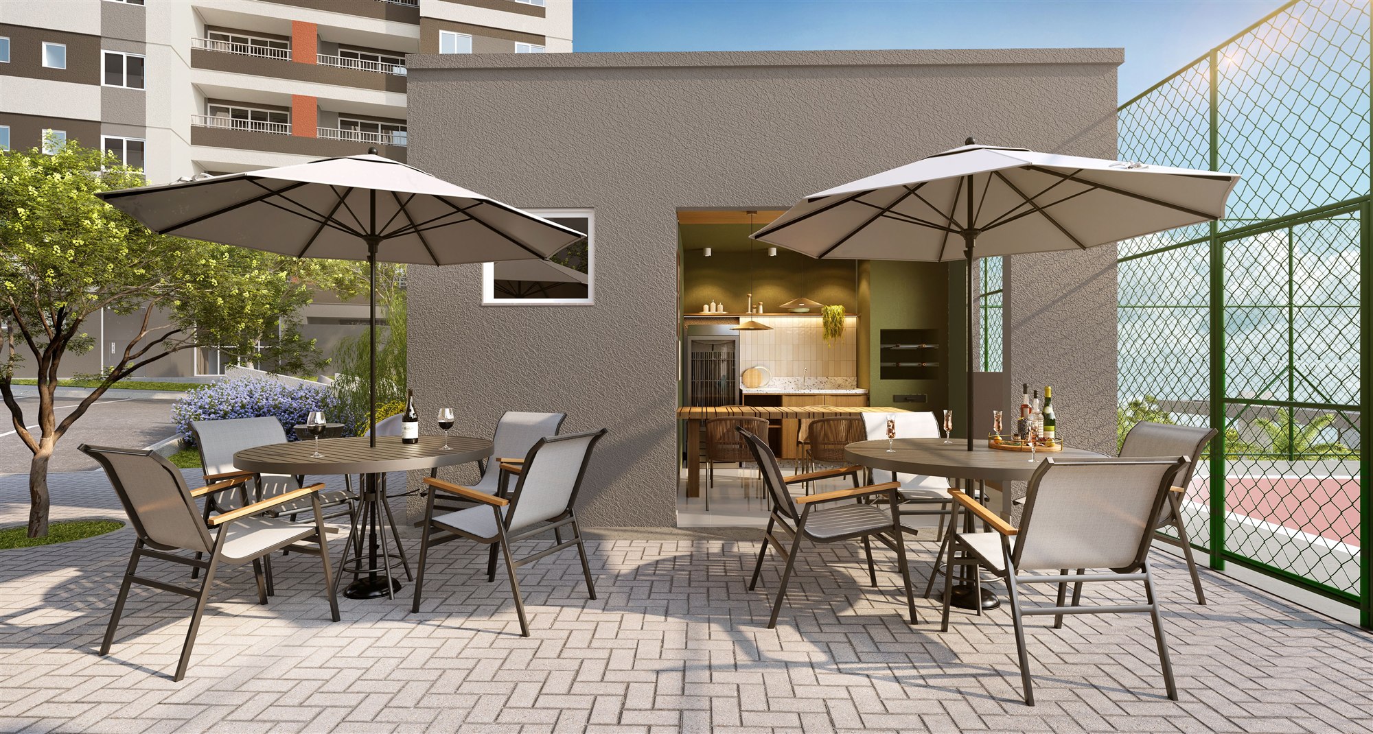Espaço gourmet do Vibes Residence