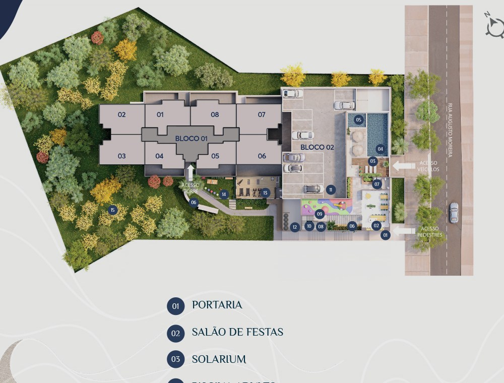 Implantação geral do Vivence Lagoa Riva
